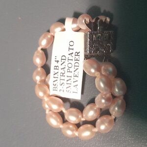 Lavender potato pearl newborn baby bracelet or doll choker